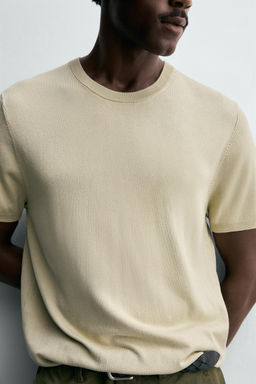 CAMISETA PUNTO REGULAR FIT B?SICO / Verde claro - Zara фото 5