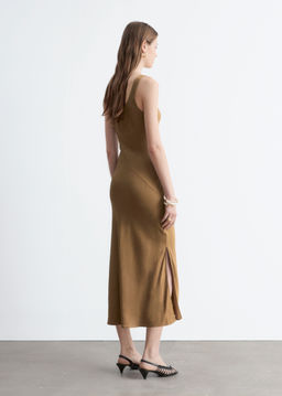 Vestido midi con corte al bies - H&m фото 3