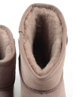 04-PF5854-4 GRAY/BEIGE Угги женские (натуральная замша, 100% шерсть)