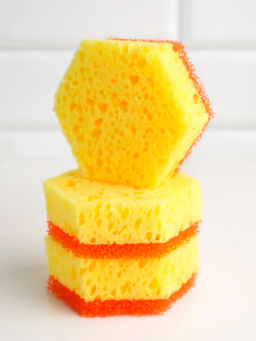 Губки для тефлоновой посуды "Кухоньчик СУПЕРКЛАСС-3" /Mallony/