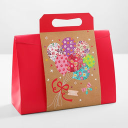 Цена за 3 шт. Пакет-коробка с ручкой 31 х 11 х 23 см