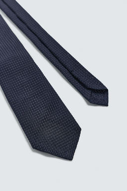 CORBATA ESTRUCTURA 100%SEDA AARON LEVINE X ZARA / Marino  фото 5