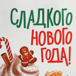 Цена за 3 шт. Пакет подарочный новогодний крафтовый Сладкого Нового года, 15?10?6 см