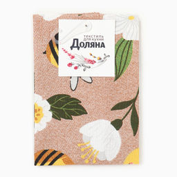 Полотенце кух. Доляна Bee 28х46 см, рогожка, 100% хл, 160г/м2  фото 6