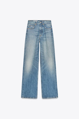 TRF WIDE-LEG HIGH-WAIST FULL-LENGTH JEANS - Zara фото 16