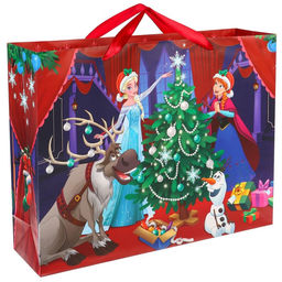 Пакет ламинированный горизонтальный, 40 x 31 x 11,5 см С Новым годом, Холодное сердце, МИКС - Disney фото 3