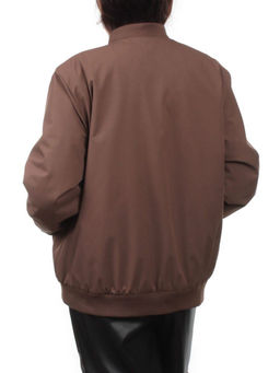 H24-608 BROWN Куртка бомбер демисезонная женская (100 гр. синтепон) - Fashion фото 8