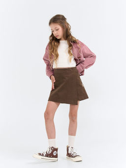 Юбка-шорты вельветовая Трюфель - Bungly фото 4