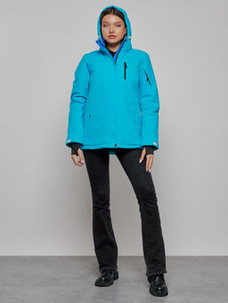 Горнолыжная куртка женская зимняя синего цвета 05S - Mtforce фото 16