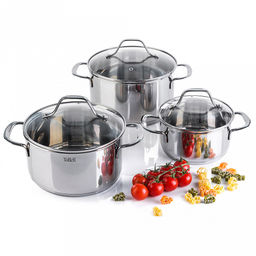 Кастрюля из нержавеющей стали Элиас 1,5л, д16см, h8см, s0,6мм, дно s2,8мм, стеклянная жаропрочная крышка, стальной обод, пароотвод, капсулированное дно, полировка внешняя - зеркальная, внутренняя - зеркальная, мерная шкала, цветная коробка, TalleR - Домашняя мода фото 4