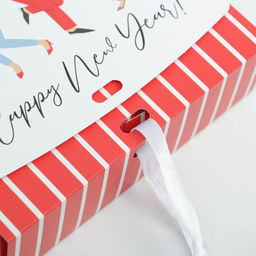 Цена за 2 шт. Коробка подарочная новогодняя складная «Happy NY», 20 х 18 х 5 см, Новый год