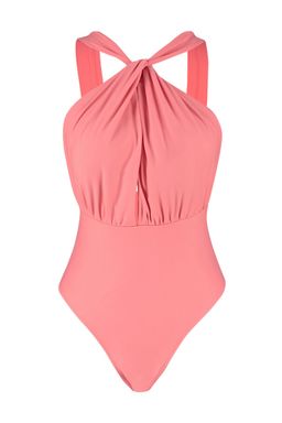 Pembe Halter Yaka Cut Out/Pencereli Normal Paca Mayo TBESS23MA00319