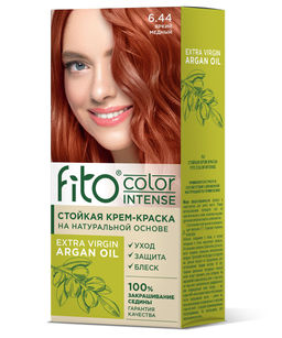 ФК /7142/ Стойкая Крем-Краска д/в "Fito color Intense" тон 6.44 Яркий медный (115мл).17