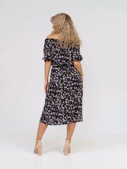 Платье женское, цвет коричневый черный - Барболета фото 6