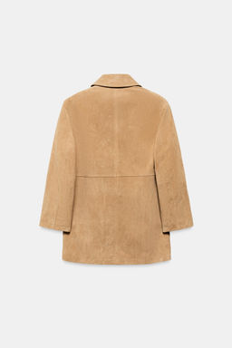 CHAQUETA 100% PIEL ANTE / Tostado - Zara фото 10