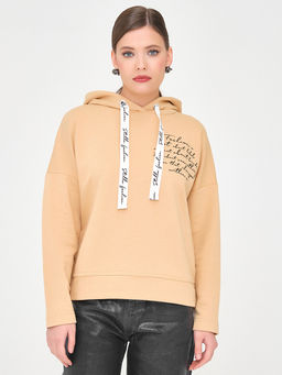 Джемпер из футера с капюшоном