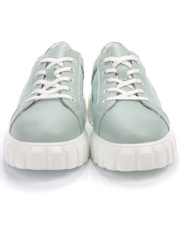 03-PDA93-3 GREEN Полуботинки спортивные женские (натуральная кожа, сетка) - No name фото 7