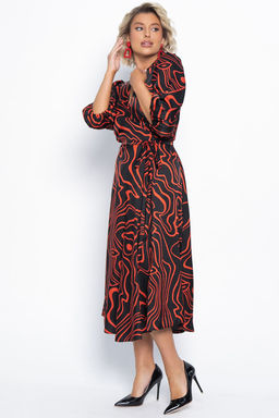 Платье Инна (черно-красное) П15068-13М