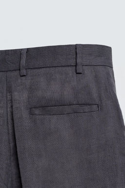 100% LINEN SUIT TROUSERS - Zara фото 9