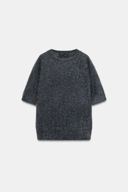 100% WOOL OVERSIZED SHORT SLEEVE JUMPER