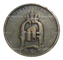Монета 2 эре 1874 года Швеция