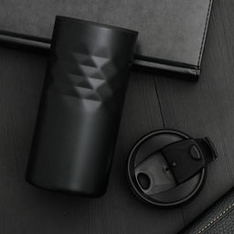 Термокружка SVOBODA VOLI «Покоряй», 350 мл, чёрный