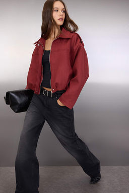 Haki Oversize Kal?p Suet Bomber Ince Ceket Mont TWOAW26MO00125 - Trendyolmilla фото 2