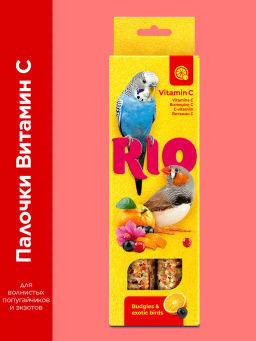 RIO Палочки д/вол. поп. и экзотов Витамин С 2*40г.