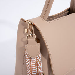 Сумка-мессенджер на клапане, цвет бежевый - Simaland фото 5