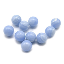 Бусины из агата голубого имитация шарик 12мм Радуга камня