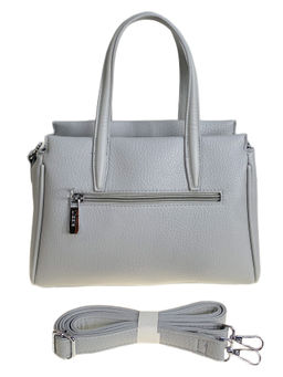 Женская сумка из искусственной кожи, цвет серо-белый - Greta фото 2