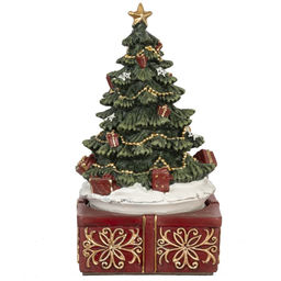 Фигурка декоративная "Рождество" (мех.завод, муз, движ), L10 W10 H18,5 см