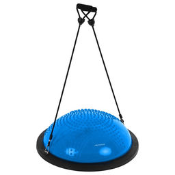 Полусфера BOSU гимнастическая ONLYTOP, массажная, с насосом, 58×25 см, синяя