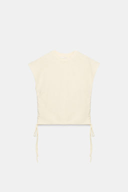 CAMISETA R?STICA FRUNCES / Mantequilla - Zara фото 7