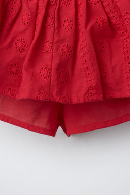 FALDA BERMUDA SCHIFFLY VOLANTES / Rojo - Zara фото 4
