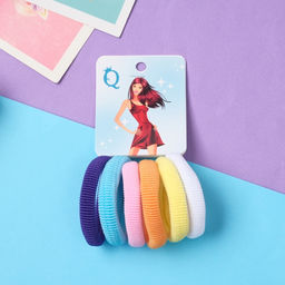 Цена за 6 шт. Резинки для волос «Анна», набор 6 шт., загадка, 4 см