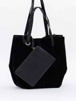 Сумка женская кожаная 1023M black Polina&Eiterou