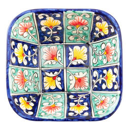 Салатница Риштанская Керамика «Цветы», 14×4.5 см, МИКС