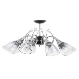 Светильник потолочный BayerLux «Марианна», люстра 8хЕ27, 40 Вт, чёрный, 77×77×33 см