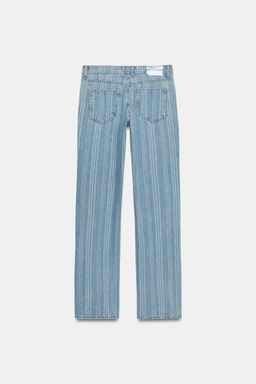 JEANS Z1975 STRAIGHT TIRO BAJO RAYAS / Azul medio - Zara фото 6