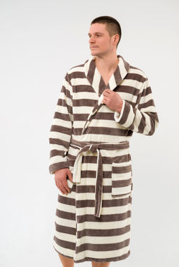 Халат мужской из ультрасофта Артур полосы - Амадэль фото 5