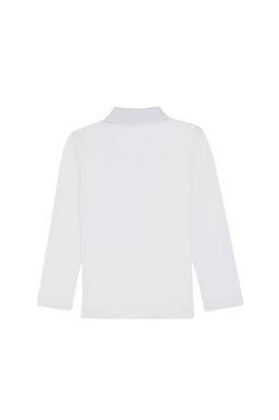 K_z _ocuk Beyaz Polo Yaka Basic Sweatshirt Sepette S_rpriz _ndirim - U.s. polo assn фото 5