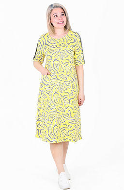 Платье Кассандра Х-483 (46-62) кулирка. Цвет в ассортименте - Лотос фото 9