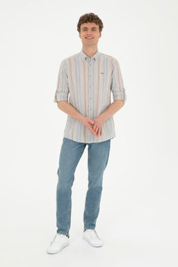 Мужская темно-синяя рубашка с длинным рукавом Неожиданная скидка в корзине - U.s. polo assn фото 11