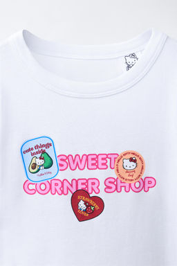 CAMISETA STICKERS HELLO KITTY  SANRIO / Blanco - Zara фото 5