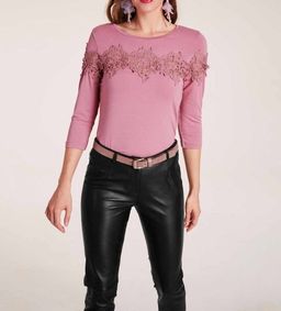 Блузка, розовая