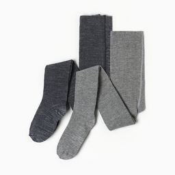 Набор детских колготок KAFTAN BASIC Melange, рост 104 -110 см, серый