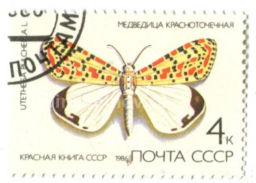 Марка Медведица красноточечная 1986 год
