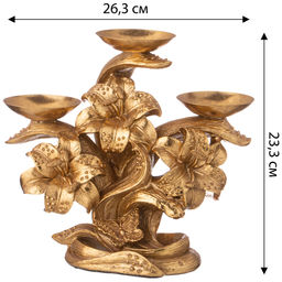 ПОДСВЕЧНИК КОЛЛЕКЦИЯ РОКОКО, 26,3*12*23,3CM - Lefard фото 3