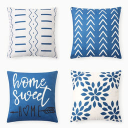 Чехол на подушку Этель Home 4 шт, 40*40 см, велюр 100% п/э